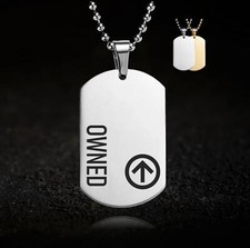 Collared, Owned submissive or slave necklace, BDSM Necklace, Bondage