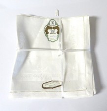 PURE IRISH LINEN DAMASK  NAPKINS   Approx. 16" X 16" /6 Napkins  Made IRELAND