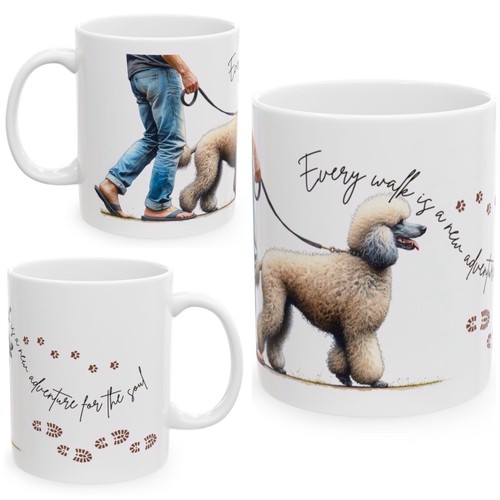 11oz ceramic standard poodle - ceramic,