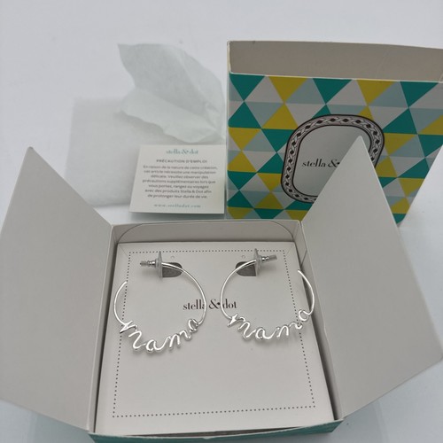 Stella dot silver mama hoops - stella,