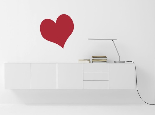 Large heart vinyl wall art - vinyl,
