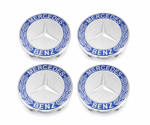 Wheel hub centre caps - wheel, blue