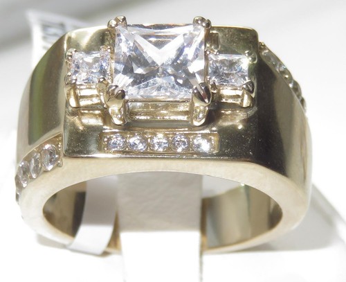 Mens gold signet ring princess