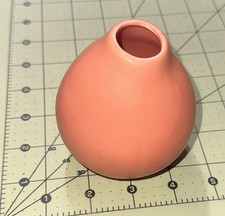 Anthropologie Ceramic Bud Vase Coral / Peach Round Small
