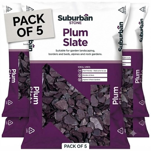 Plum slate chippings - plum,