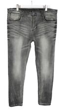 HUMOR Dukky Jeans Men's W36 Slim Fit Whiskers Faded Denim Grey