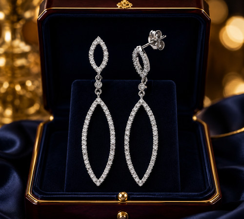 White gold diamond open - gold,