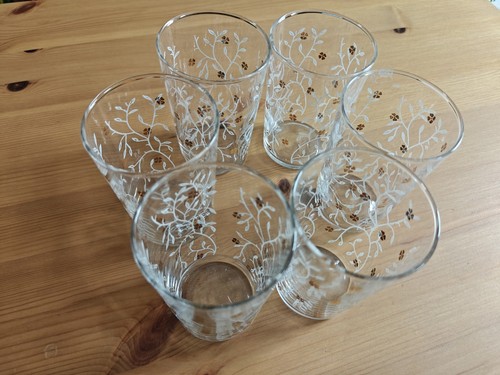 Vintage retro tumblers gold - vintage,