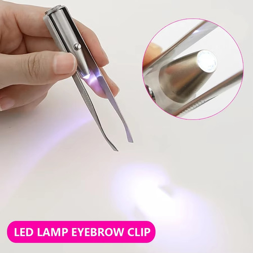 1pc tweezer with led - with,