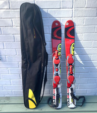 Salomon Snowblades Snow Blades 89cm Mini Versa L90 Ski Carry Bag Case Mini Skis
