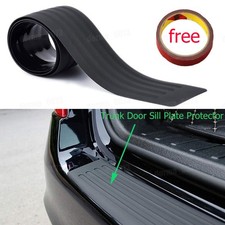 1Pc Car Trunk Door Sill Plate Protector Guard Strips Rear Bumper Moulding Trim
