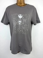 Disney Nightmare Before Christmas Jack Skellington T-Shirt Grey Size Small