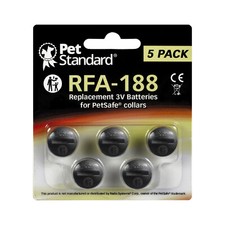 5 Batteries for PetSafe RFA-188 Compatible Anti-Barking Dog Collar
