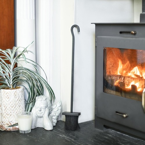 Black hooked fireside - fireside, brush