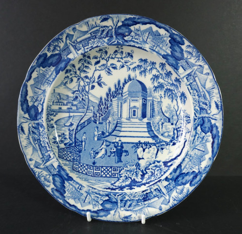 Staffordshire blue and white - and,