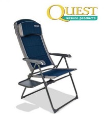 Quest Ragley (F1301) Pro Recline Chair with Side Table for Camping - Blue