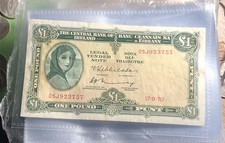 Ireland 1970 Lady Lavery £1 Pound Bank Note