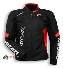 Black Ducati Mens Real Leather