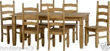 Solid Pine Dining Table & 6