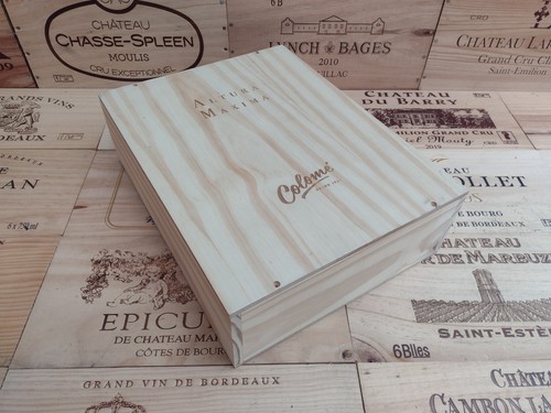 Wooden wine box crate - wooden,