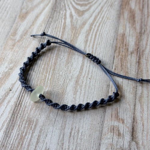 Macrame sea glass - macrame, bracelet