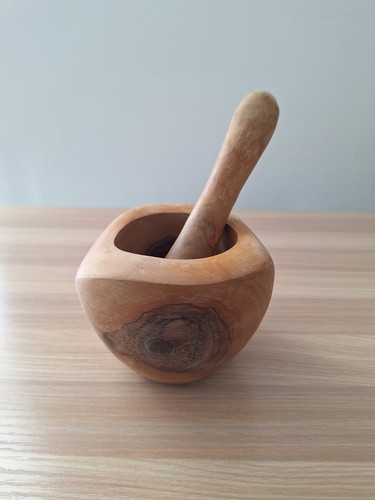 Rustic wooden mortar - wooden,