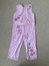 Designer Feu Follet matching top and trousers - Excellent condition Aged 2-3