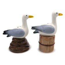 SEAGULL BUOY NOVELTY SALT AND PEPPER POTS CRUET SET SHAKERS NEW IN GIFT BOX PUK