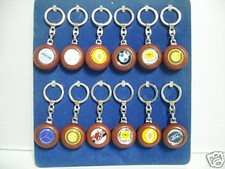 WOODEN-METAL KEYCHAIN "OPEL"