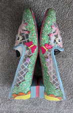 IRREGULAR CHOICE Stunning Fawny Wildlife Slip On Shoes Size 6.5 EURO 40