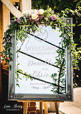 Wedding mirror welcome sign