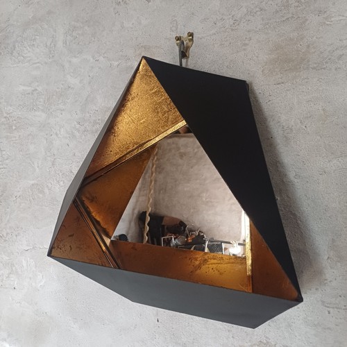 Small modernist mirror - small, satin