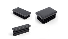 Rectangle Plastic Black Blanking End Cap Caps Tube Pipe Inserts Plug Bung Steel