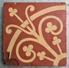 Victorian Arts & Crafts Reclaimed 6"x6" Red Encaustic Tiles By Maw & Co