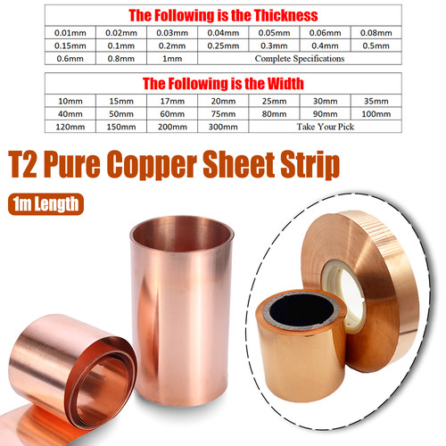 Pure thin foil plate strip - cu,