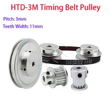 HTD-3M 12-150T Timing Belt Pulleys Synchronous Wheel With Step Tooth Width 11mm