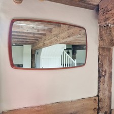 Vintage teak wall - mirror, g