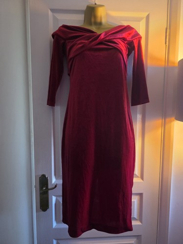 Zara red velvet dress size - zara,
