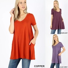 Women's V Neck Short Sleeve