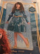 Size 4-6X Disney Princess Brave Merida Deluxe Costume Dress Up Hallween New