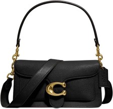 COACH Tabby 26 Shoulder Bag Crossbody Black Brass Leather 73995 Outlet New