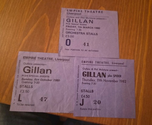 Gillan concert tickets 3 - x,