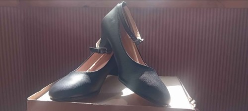 Womens black character shoes - black,