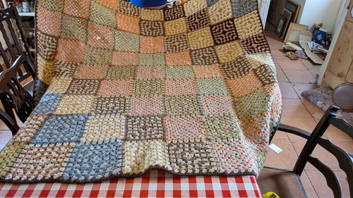 Crochet heavy wool blanket - crochet,
