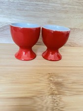 2 Vintage  Egg Cups Red and