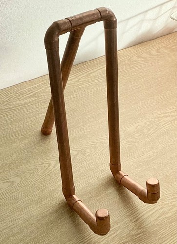 Copper pipe stand - pipe, stand.