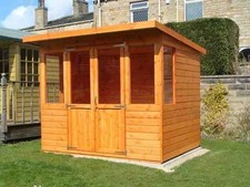 Wooden Summer House 8x4 Fully T&G Outdoor Garden Room Pent Shed Summerhouse Hut