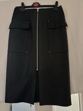 Black Leather Skirt From River