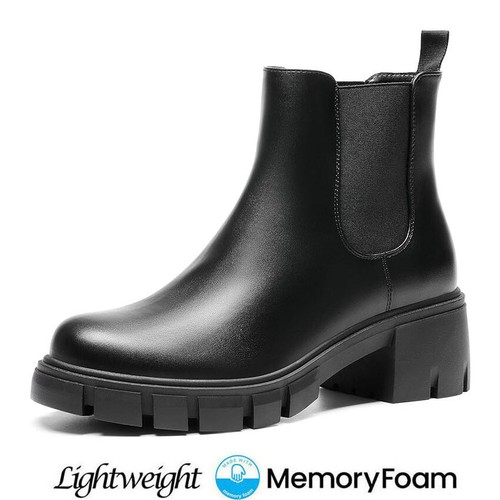Ladies chunky heel chelsea - heel,