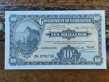 GIBRALTAR 10 SHILLING BANKNOTE UNCIRCULATED COLLECTABLE OLD MONEY CURRENCY 2018